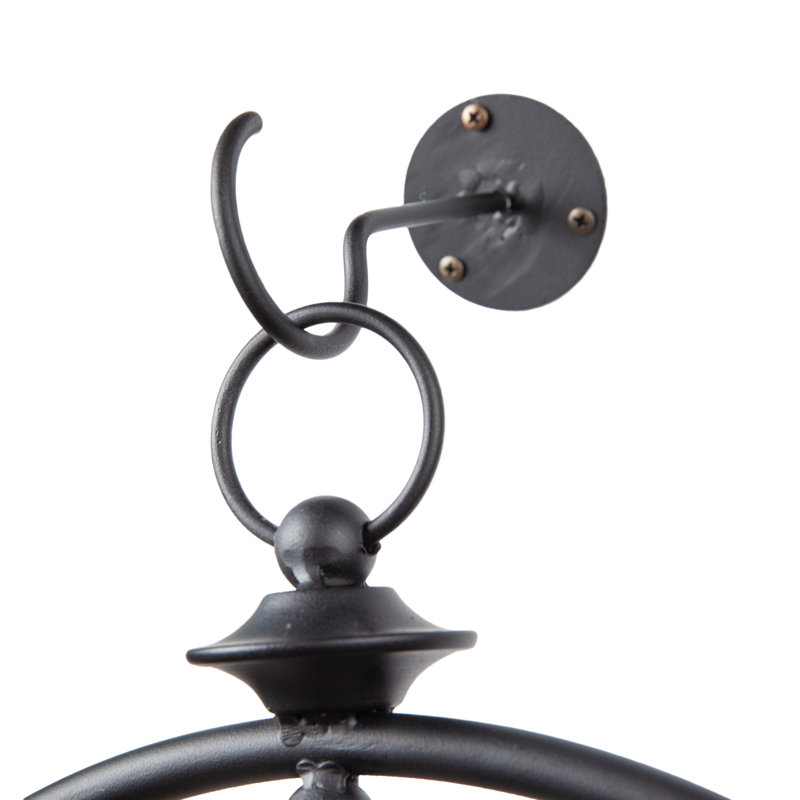 Iron Wall Sconce, 21.4" H x 12" W x 4.3" D