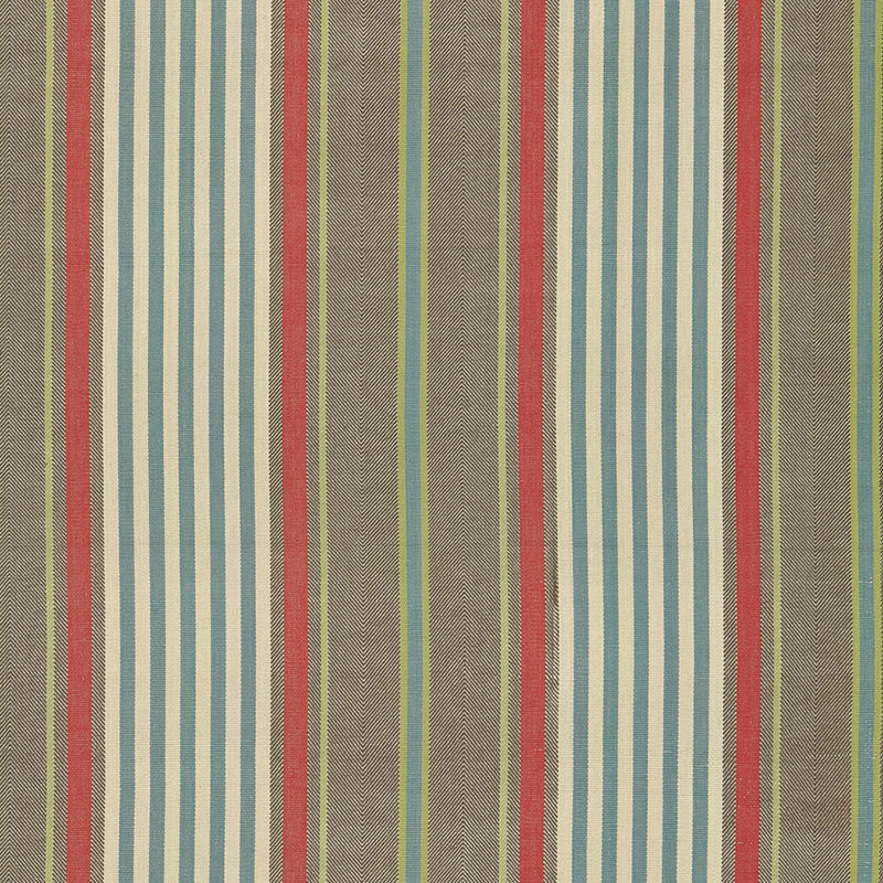 Minzer Cotton Stripe Fabric, Red Earth 