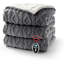 Jeté électrique chauffant, couverture thermique en molleton Sherpa avec 6 réglages de chaleur et 4 options de minuterie, lavable à la machine, certifié ETL-117513795-117513791