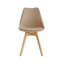 42.5cm Modern style Dining Chair, Padded Plastic Side Chair with Solid Wood Legs-367025229-343382744