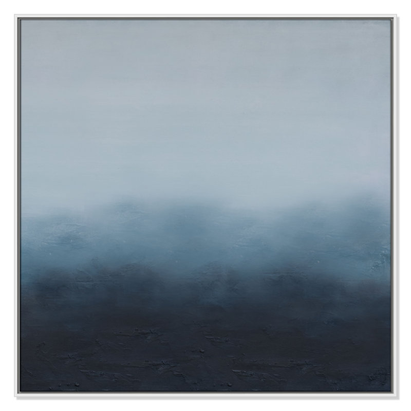 «Elemental III Square Version Print» par S.H. Khân, H 41,5 po x l 41,5 po, Blanc