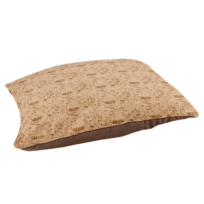 Oreiller d’automne à motif de feuillage d’automne, l 50 po x P 40 po x H 7 po, Brun