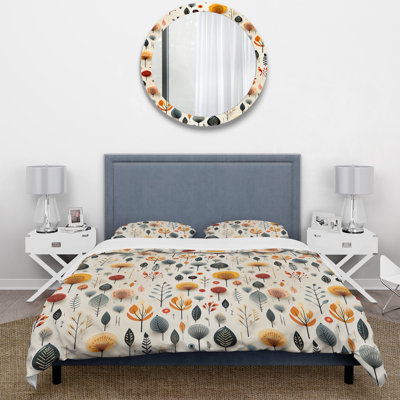 Vintage Scandinavian Charm I Floral Duvet Cover