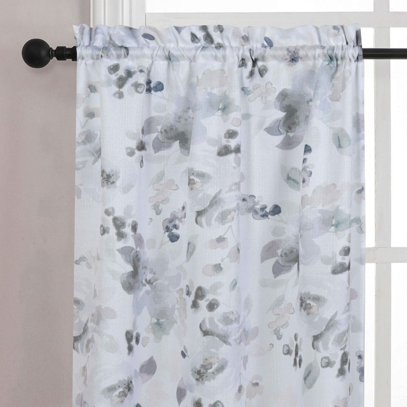  Ensemble de rideaux de cuisine et cantonnière 3 pièces Belissima, Gris