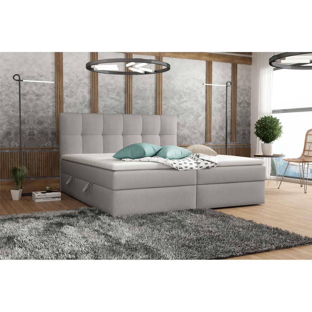 Boxspringbett Krohn mit Topper und Stauraum