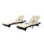 Chaises inclinables d'extérieur - Coussins d'eau pliables en acier, pelouse, bain de soleil, bord de la piscine, espace 2, salon 150, mousse confortable, jardin, plage