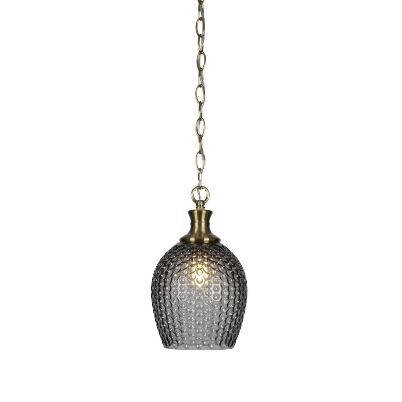 Luminaire suspendu à chaîne Zola, Laiton