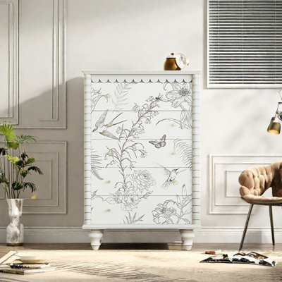 Commode décorative à cinq tiroirs Retro
