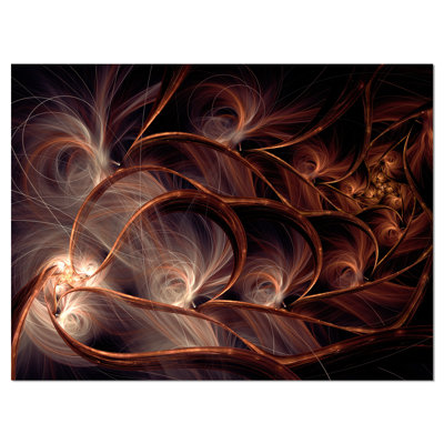 « scintillant brown », reproduction de fleur sur toile noire sur toile tendue