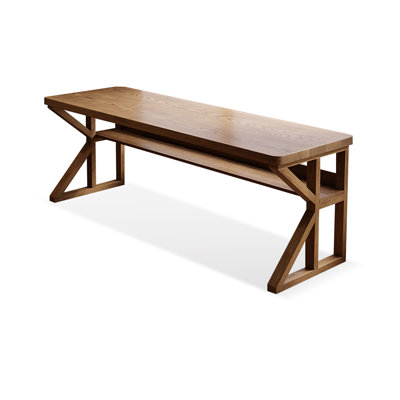 Bureaux rectangulaires en bois massif noyer clair