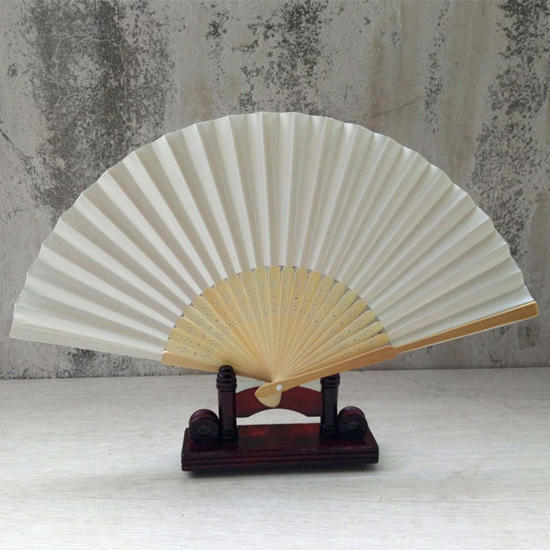 Ventilateur de couleur unie en forme de kbndieu, White
