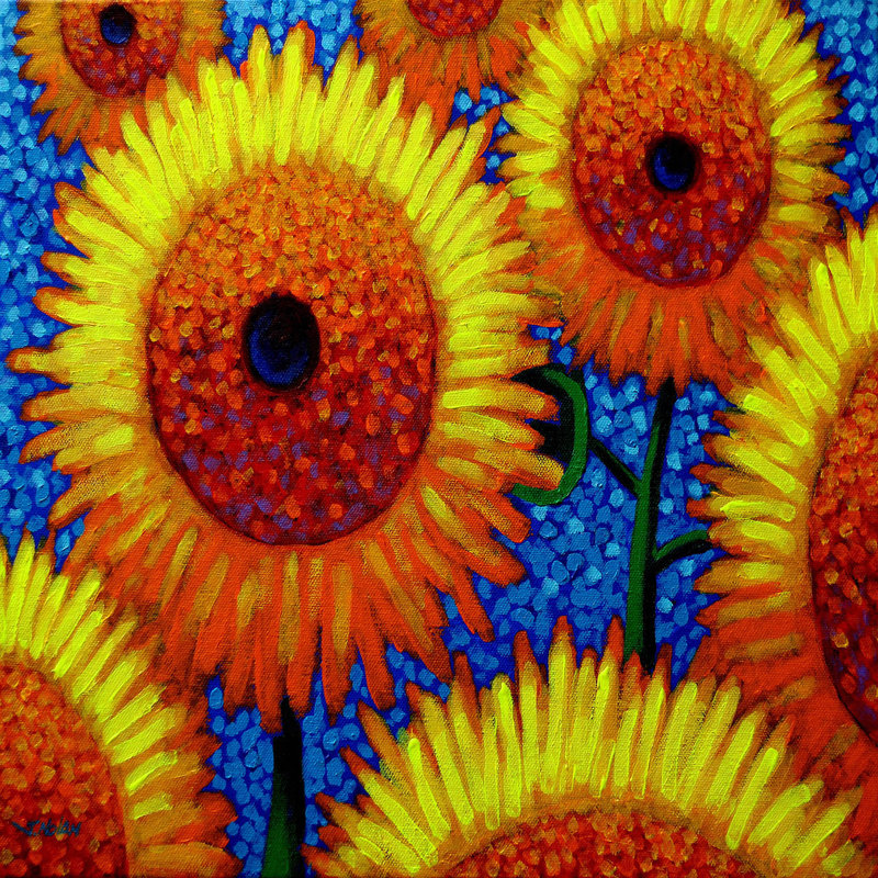 Ensemble de housse de couette en microfibre DiaNoche par John Nolan - Sunflowers 2