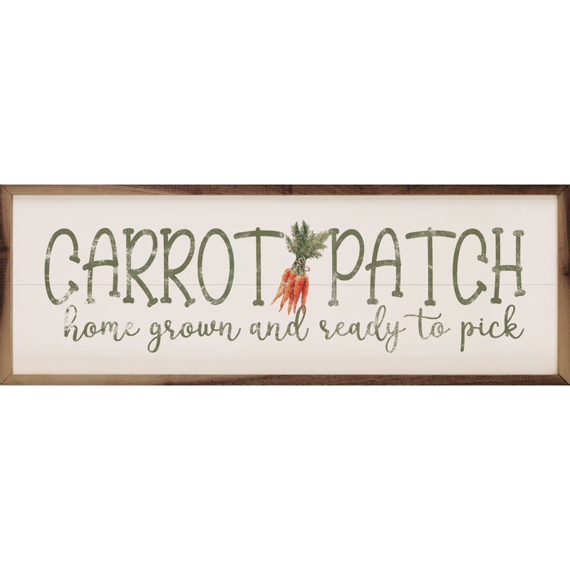 Carrot Patch Home Grown - blanc, H 4 po x l 12 po x P 1 po