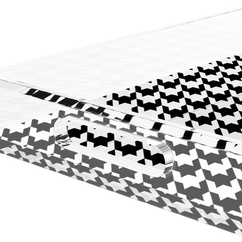Plateau décoratif rectangulaire Houndstooth, L 12,5 po x P 7,75 po x H 2 po