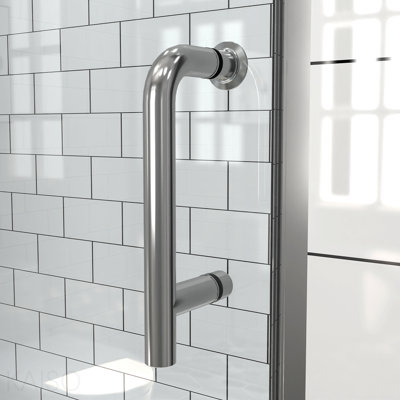 54" W X 71" H Pivot Glass Shower Door,Pivot Sliding Shower Door With 1/4"(6mm) Clear Sgcc Tempered Glass,Chrome Finish Shower Doors,Reversible Installation