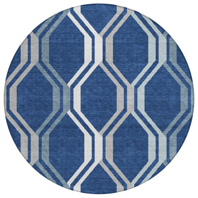 Machine Washable Indoor/Outdoor Hashlamoun ACN2326 Mid-Century Modern Rug