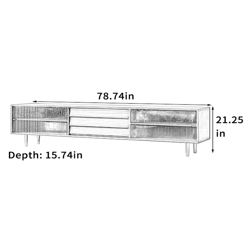 Meuble télé Vintage, Argenté / Noir, 78.74"