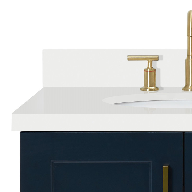 43 IN.  Single Bathroom Vanity, Oval, Left , Midnight Blue