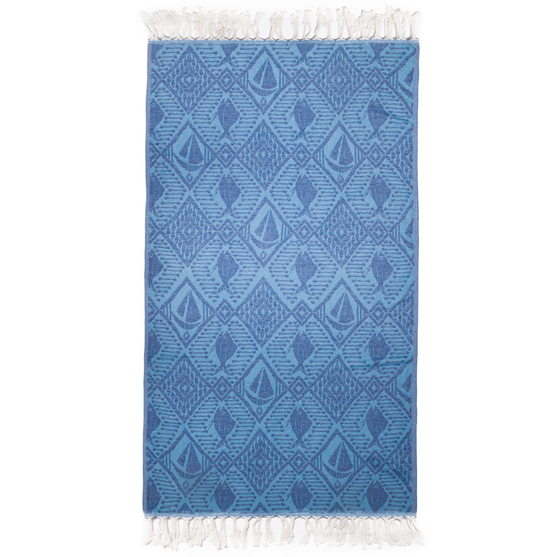  Serviette de plage Evil Eye, Abstrait bleu