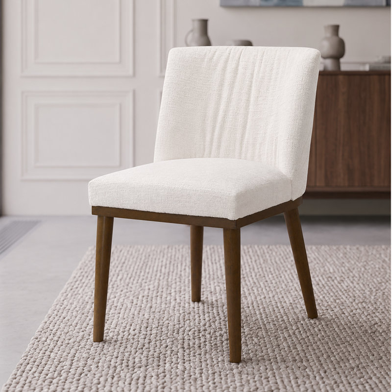 Kela 18.9'' H Fabric Upholstered Side Chair, White