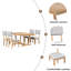 Rustic 5-Piece Dining Table Set With 4 Upholstered Chairs, 59-Inch Rectangular Dining Table With Trestle Table Base-828967244