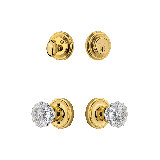 Nostalgic Warehouse Classic Rosette Entry Set with Crystal Knob