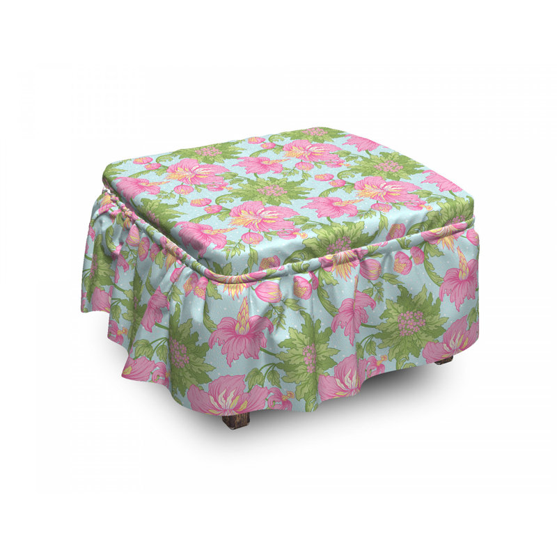 Housse pour de repose-pieds tropical hibiscus fleur