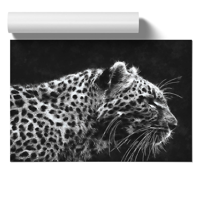 Leopard Painting - Frameless Print, 30cm H x 42cm W x 0.1cm D