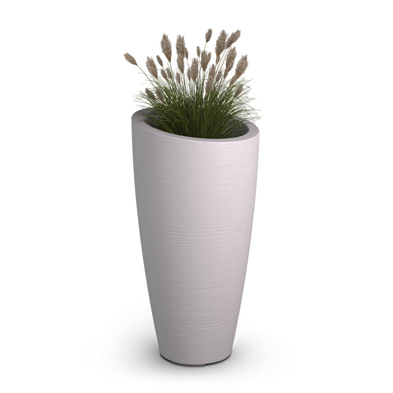 Jardinière en plastique Marazzi, Blanc, H 32 po x l 16 po x P 16 po
