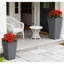 Paquet de 2 pots de fleurs empilables avec drainage, pour jardin extérieur, en oxyde de magnésium, non-400370599