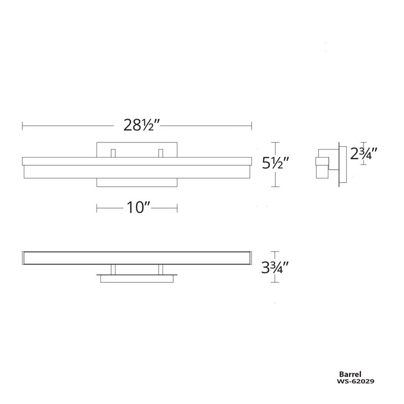 Minx Dimmable LED Vanity Light, Brushed Nickel