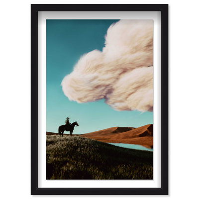 Cowboy Surreal Framed Graphic Art