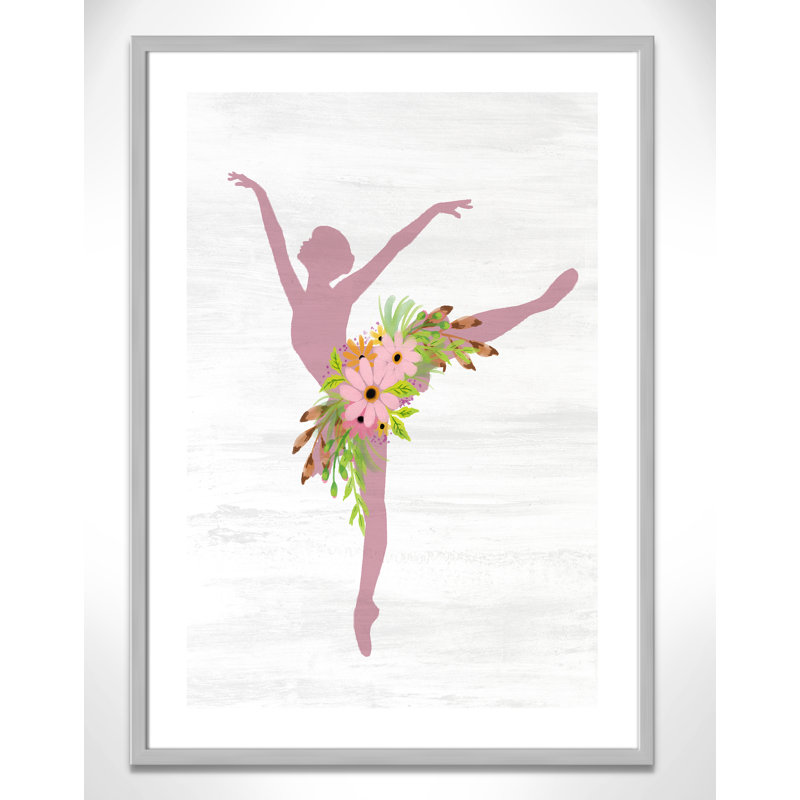 Ballet toute la journée 3, H 35,5 po x l 25,5 po x P 1,19 po, Encadré de boîte argent