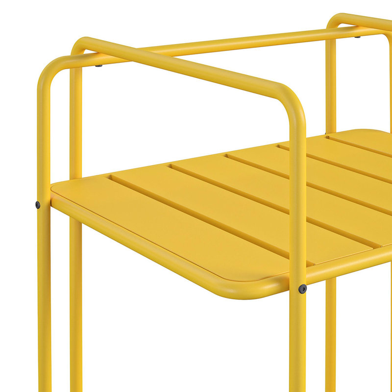 Eloria Metal Bar Cart, Yellow