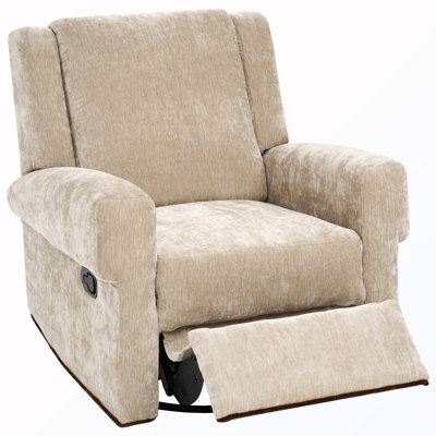 Pismo Modern Chenille Swivel Rocker Recliner with Dual Positions