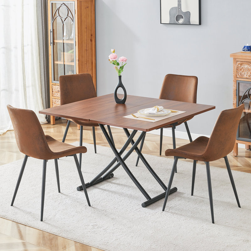 Ensemble de salle à manger multifonctionnel moderne en bois aggloméré et en fibres de bois pour une utilisation polyvalente