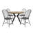 Stehle 45" Round Wood Table And Two-Tone Spindle Dining Chairs Set - Table And 4 Frame Chairs-1784711811-1784711808