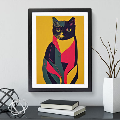 Colourful Cat No.4 Abstract - Wall Art