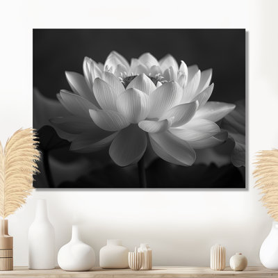 Gris gris et gris, impression d'art mural Lotus