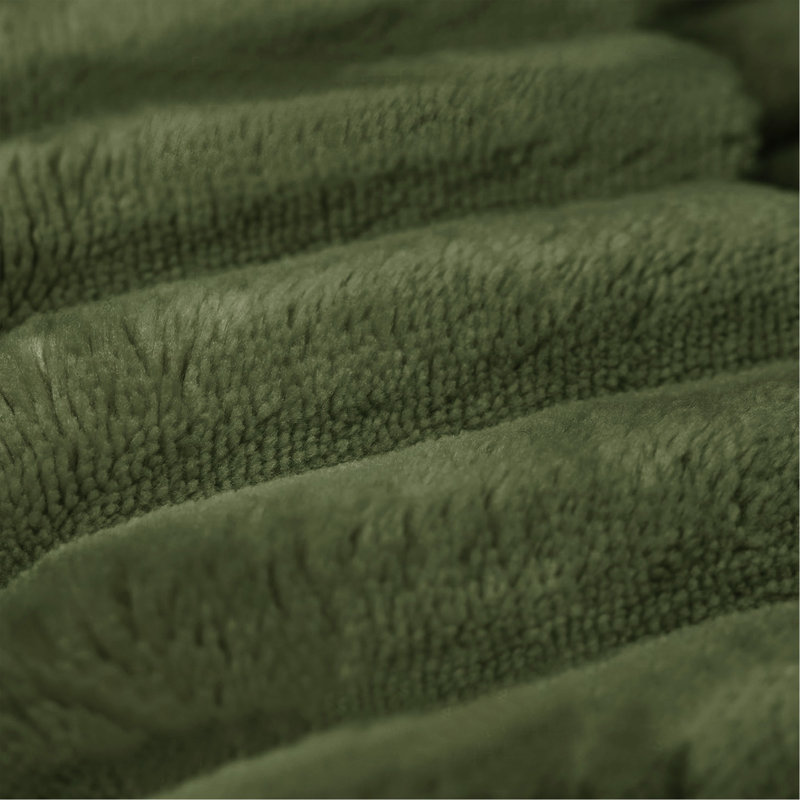 Repose-pieds de canapé, aucun assemblage requis, noir (tissu velours côtelé moelleux), Green
