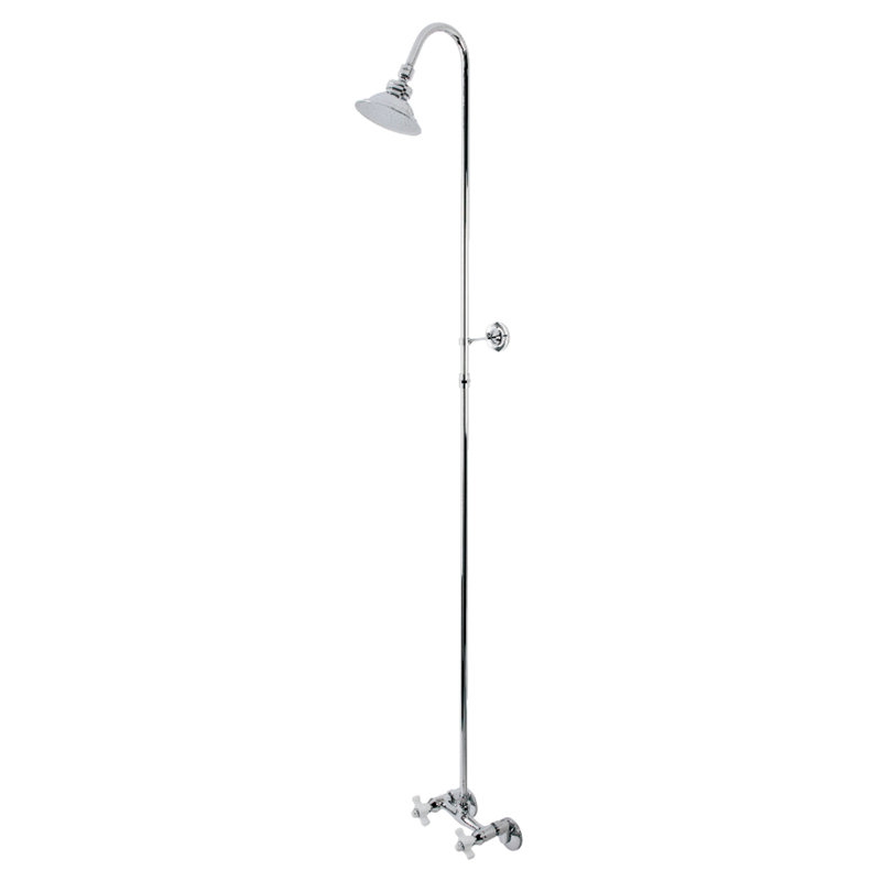 Kingston Brass Vintage Shower Combo, Polished Chrome
