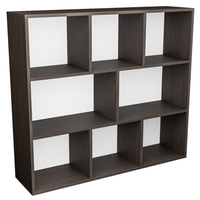 Solid Wood Decorative Storage Bookcase 3 Shelf Tiers Ariana 9.2