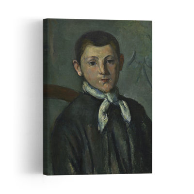 Louis Guillaume, C.1882 Impressionist Contemporary Portrait Wall Art Print by Paul Cezanne - 1 Piece Wrapped Canvas Wall Art