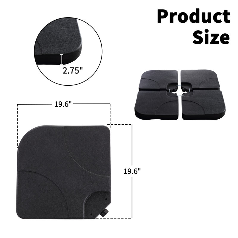 15.21 Lb. Plastic Free Standing Umbrella Base