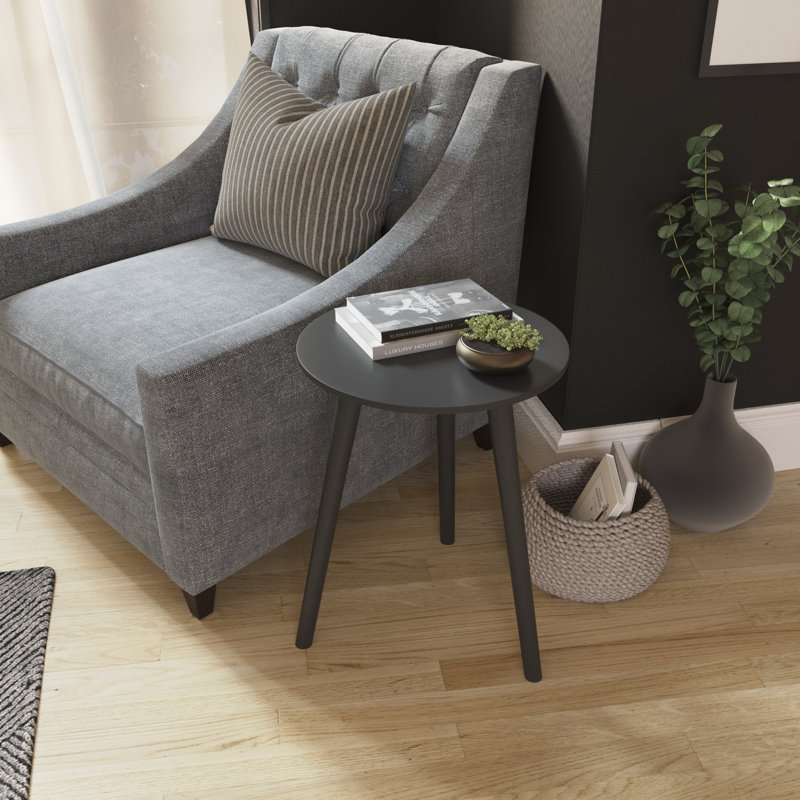 Saana End Table, Living Room Sofa Side Table, Black