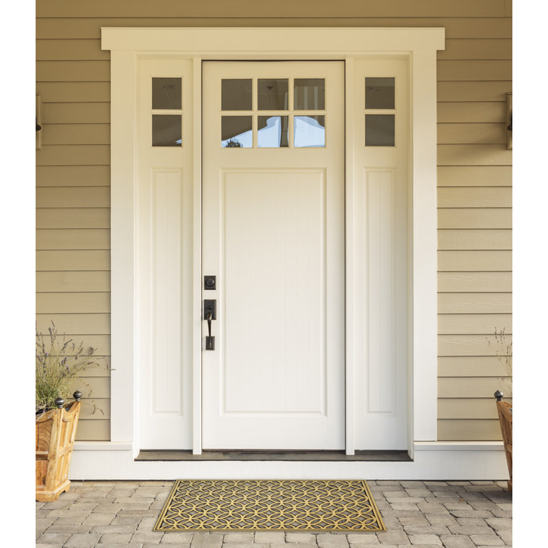 Daisjah Non-Slip Geometric Outdoor Doormat