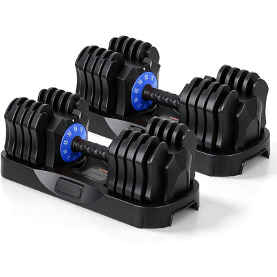 10-55LB Adjustable Dumbbell Single, 10-in-1 Dial Select Weight Dumbbell for Home Gym, Quick Adjustment, Secure Locking Steel Plates, Anti-Slip Comfort Grip, Compact Storage Base