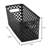 Narrow Deco Basket, Black (Set of 4)