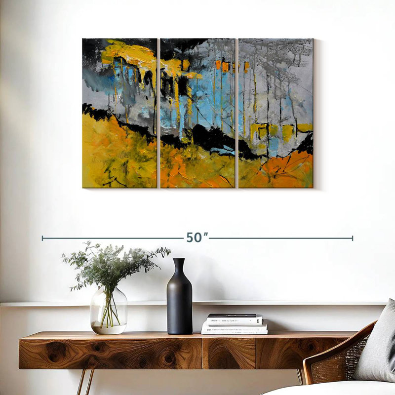 Avery Bleeding Sunrise Abstract, 24" H x 38" W