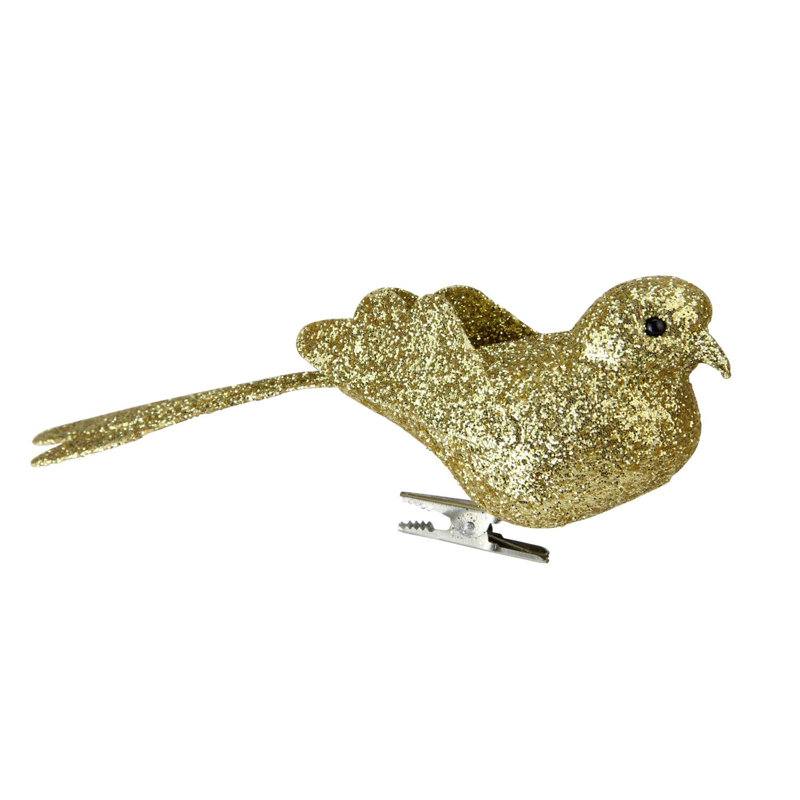 Ornement de Noël à pince 6 po, H 2,5 po x l 1,75 po x P 6 po, Or